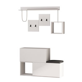 Hanah Home Perchero Holdon Blanco